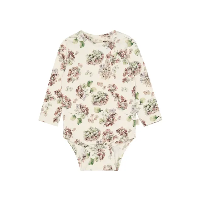 Petit Piao Star Langærmet Body - Eggnog Hydranger  - 74 CM