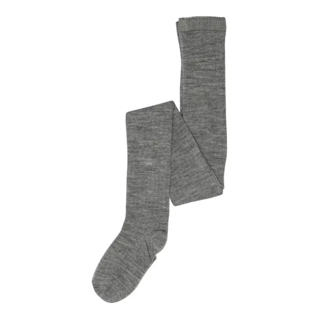 MP Denmark Uld Strømpebukser Rib - Grey Melange - 90