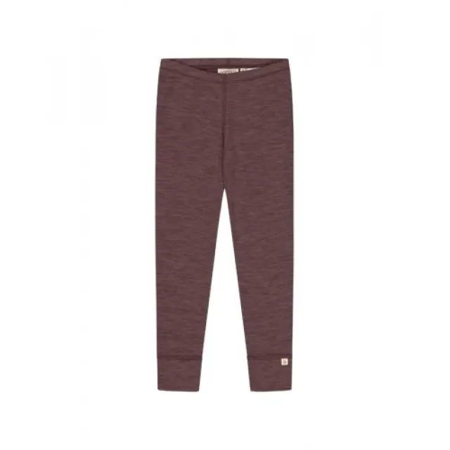 Leggings I 100% Merino Uld, Oeko-tex® Plum Melange 134/140