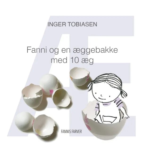 Fanni og en æggebakke med 10 æg