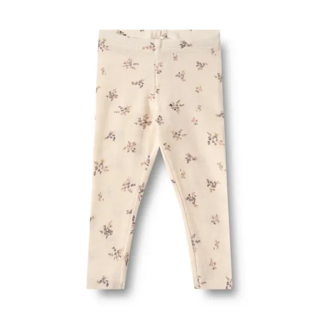 Wheat Agi Uldleggings - Eggshell Flowers - 92