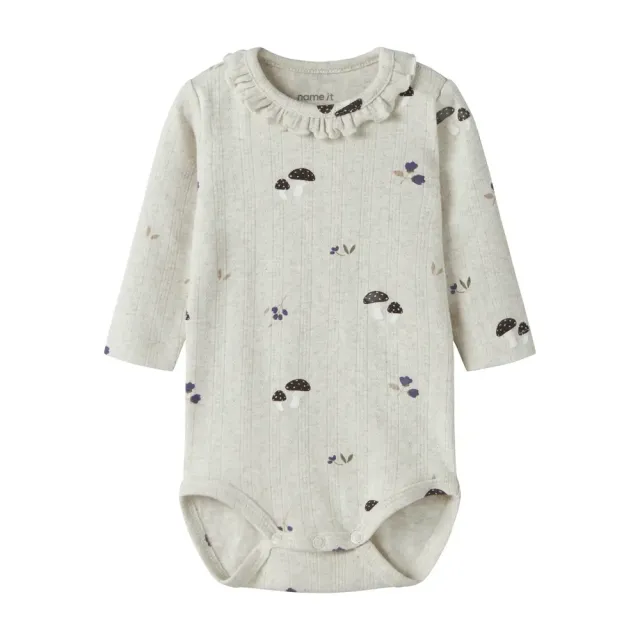 Name It Olefine Langærmet Body - Peyote Melange - 68