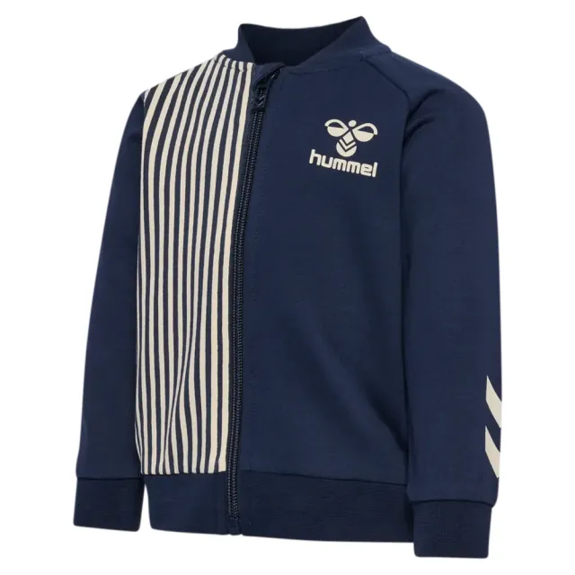 Stripy zip jakke - black iris - 68