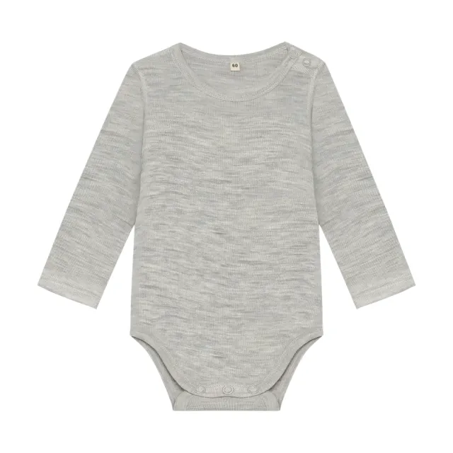 BeKids Langærmet Uld body - Alloy Melange - 70