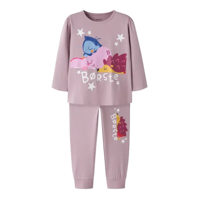 Name It Aba Børste Nattøjs Sæt - Mauve Shadows - 110