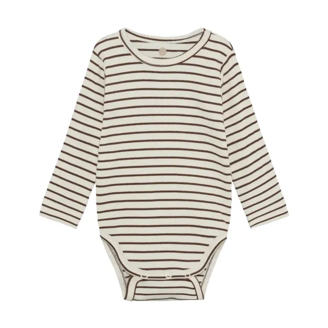 En Fant Langærmet Body Rib - Chestnut - 92