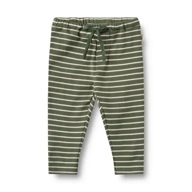 Wheat Manfred Jersey Bukser - Dark Green Stripe - 80