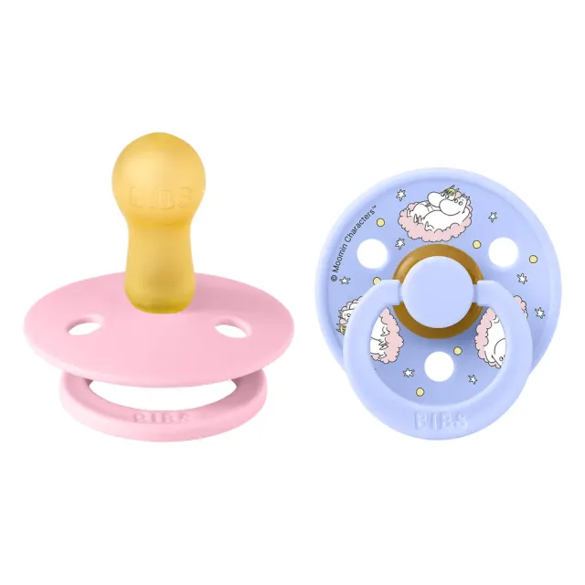 Moomins Colour Sut 2pk Latex Str 2 - Baby Pink