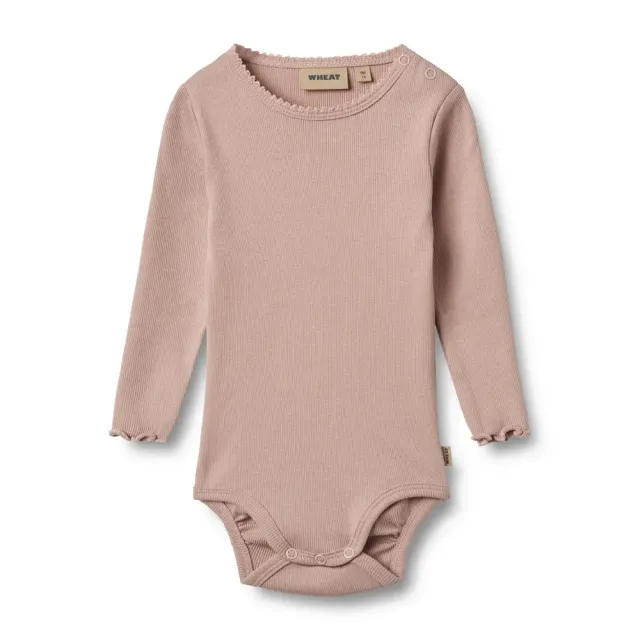 Wheat Regitze Langærmet Rib Body - Rose Powder - 68