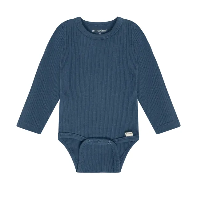 Minymo Langærmet Rib Body - Midnight Navy - 80
