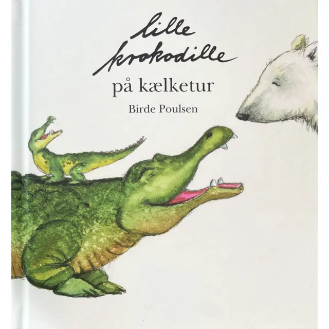 Lille krokodille på kælketur