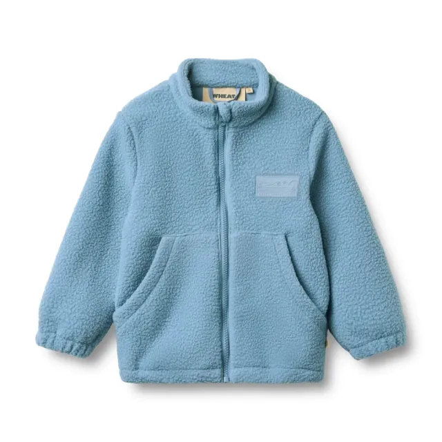 Wheat Helge Fleece Jakke - Faded Denim - 110