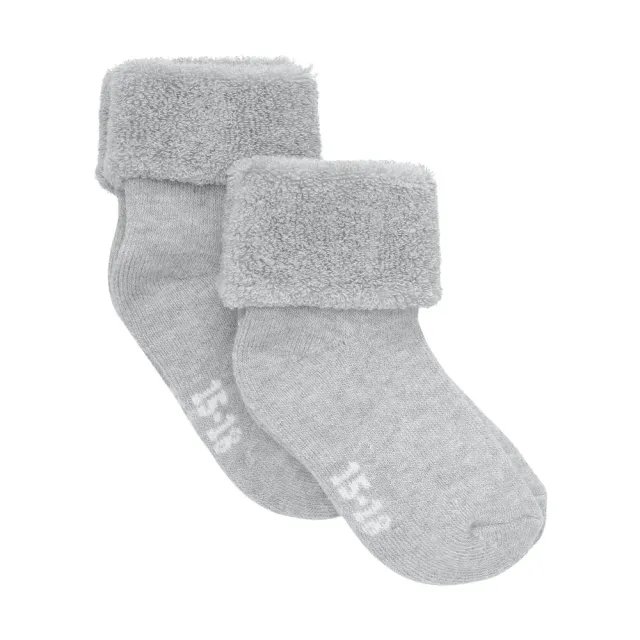 BeKids Terry Strømper 2-Pak - Light Grey Melange  - 15/18