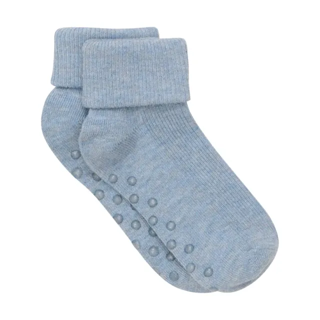 BeKids Ribbede Strømper - Grey Dawn Melange - 11/14