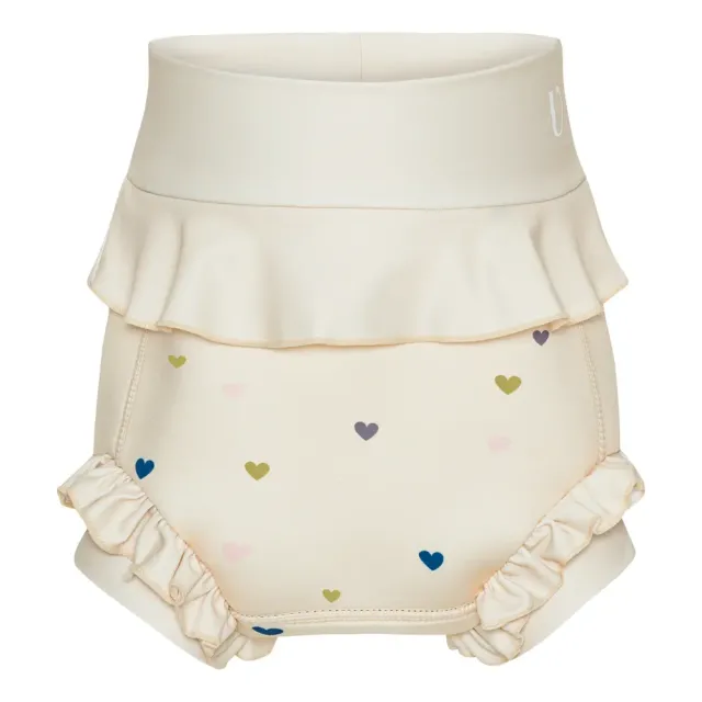 Badeble - Neopren - Frill - Milk - Hearts - MILK - 0-3 MDR.