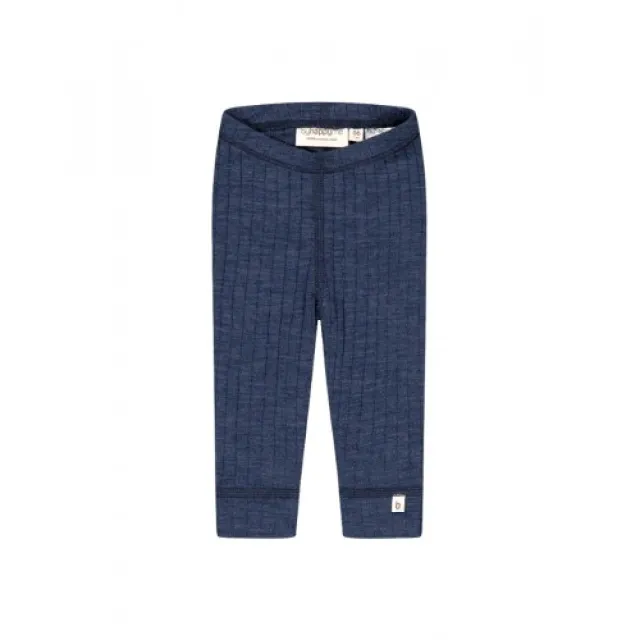 Rib Leggings I 100% Merino Uld, Oeko-tex® Navy Melange 56