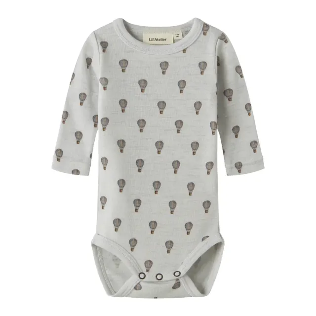 Lil' Atelier Noel Nor Uld Langærmet Body - Oyster Mushroom - 62