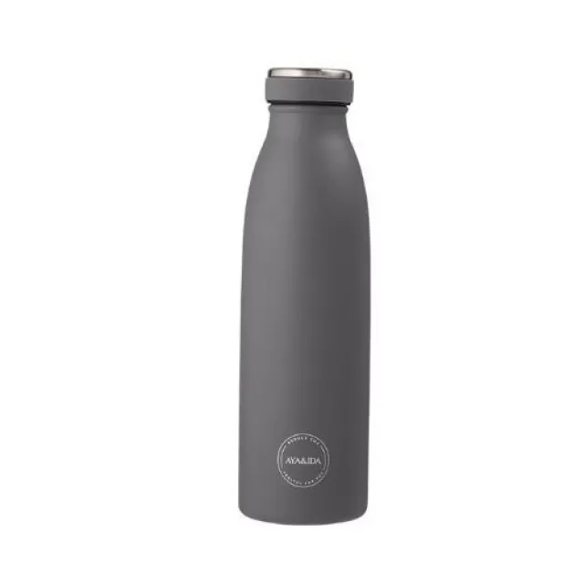 Aya&ida, Drinking Bottle, Drikkeflaske Med Låg, 500 Ml, Dark Grey