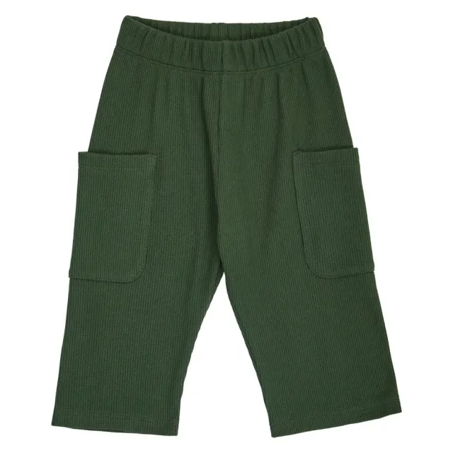 Müsli Waffle Bukser m. Lommer - Forest Green - 86