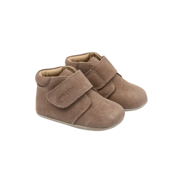 PomPom Prewalker Velcro Suede - Fossil Brown - 27