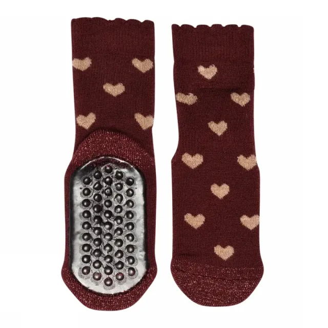 MP Denmark Rosalia Strømpe Anti-Slip - Wine Red - 22/24