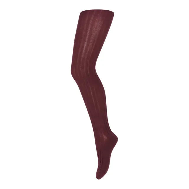 Uld Strømpebuks Rib - 36 Grape Skin - 70