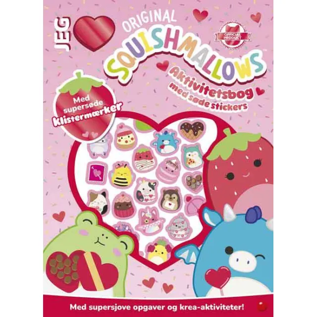 Squishmallows aktivitetsbog 2 med søde stickers