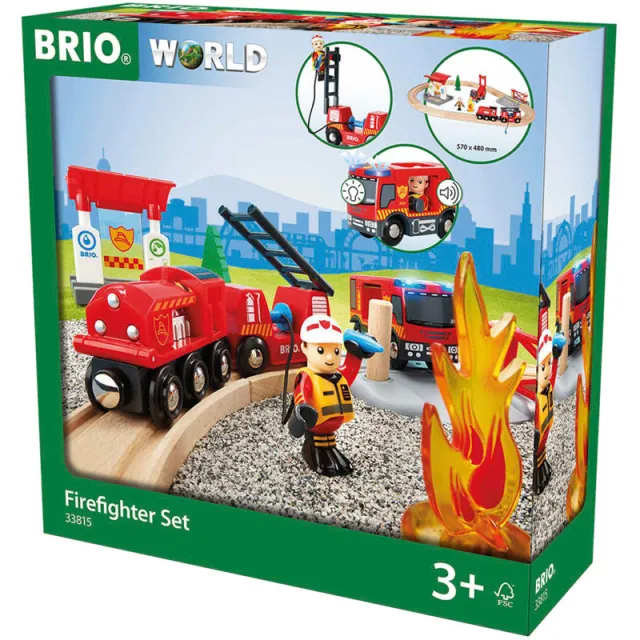 BRIO 33815 Togsæt med brandmandstema