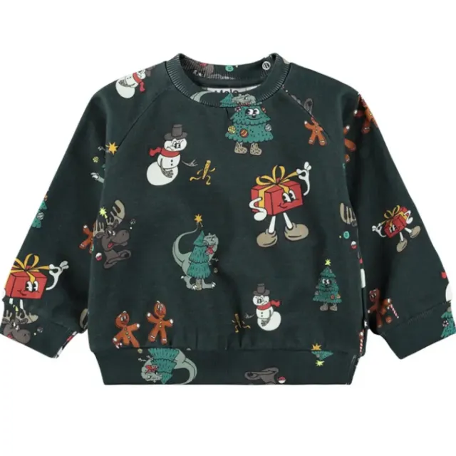 Molo Disc Sweatshirt - Cartoony Xmas - 56