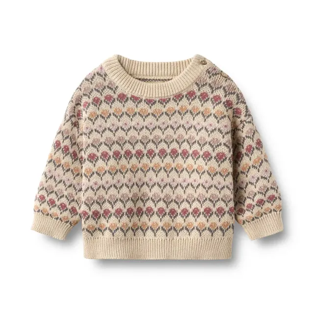 Wheat Harlow Jacquard Pullover - Offwhite - 86