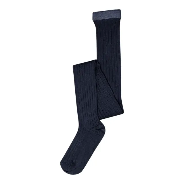 MP Denmark Basic Rib Strømpebukser - Navy  - 70