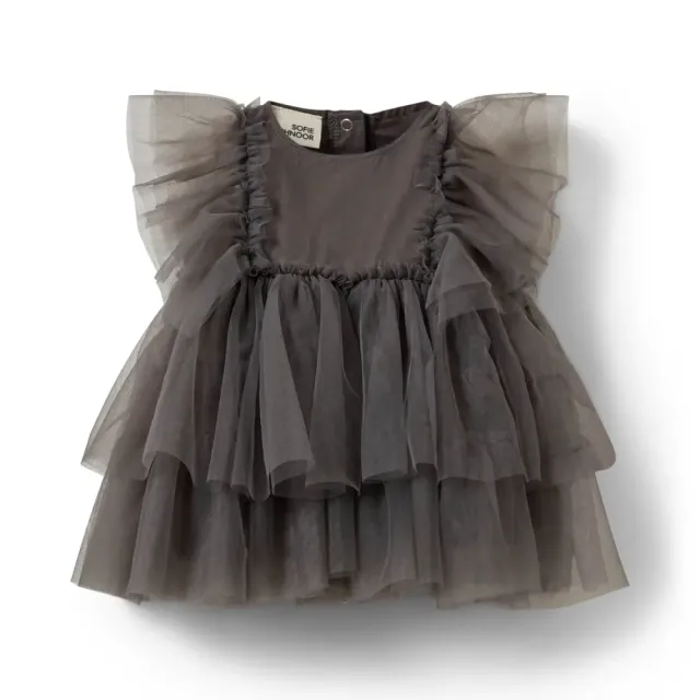 Sofie Schnoor Kids Theressa Kjole - Grey - 98