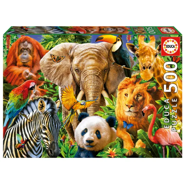Wild Animal Collage 500 brikker