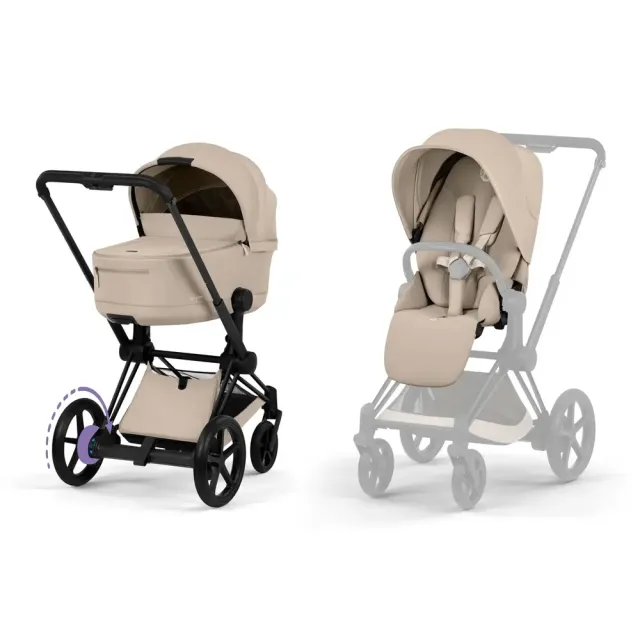 Cybex ePriam Kombivogn - Cozy Beige/Matt Black